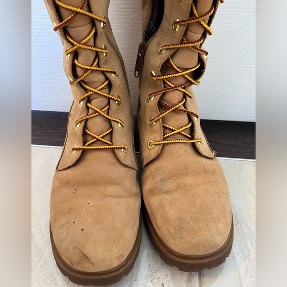 Timberland Premium W 7.5 Knee High Zip and Lace Up Boots **ZIPPER BROKEN** - Picture 3 of 14